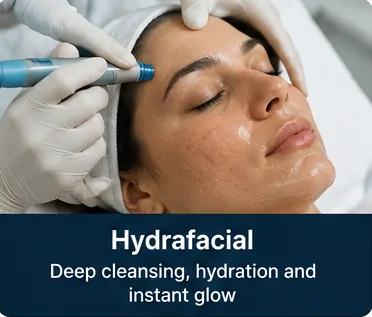 Hydrafacial treatment for deep cleansing and instant skin glow