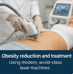 Laser body-contouring treatment for obesity and fat reduction