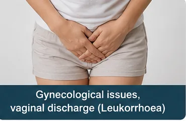 Consultation for gynecological issues and vaginal discharge (leukorrhoea) treatment