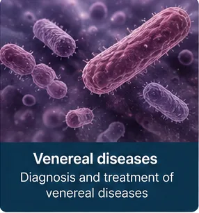 Diagnosis and treatment of venereal (sexually transmitted) diseases